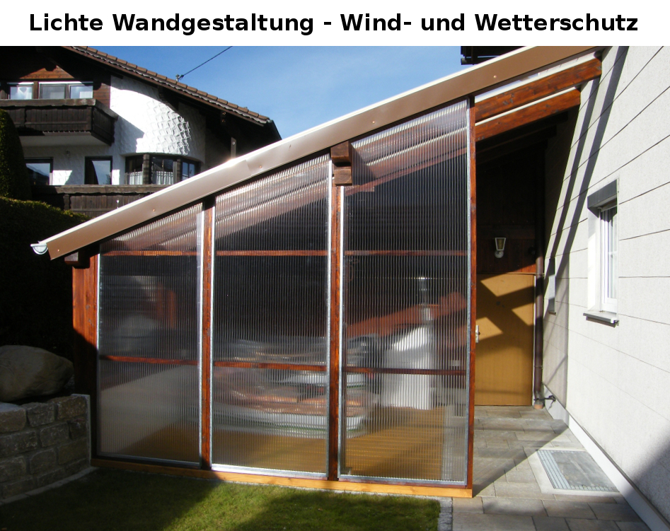 beispielfoto windschutz aus stegplatten polycarbonat sonderpreis