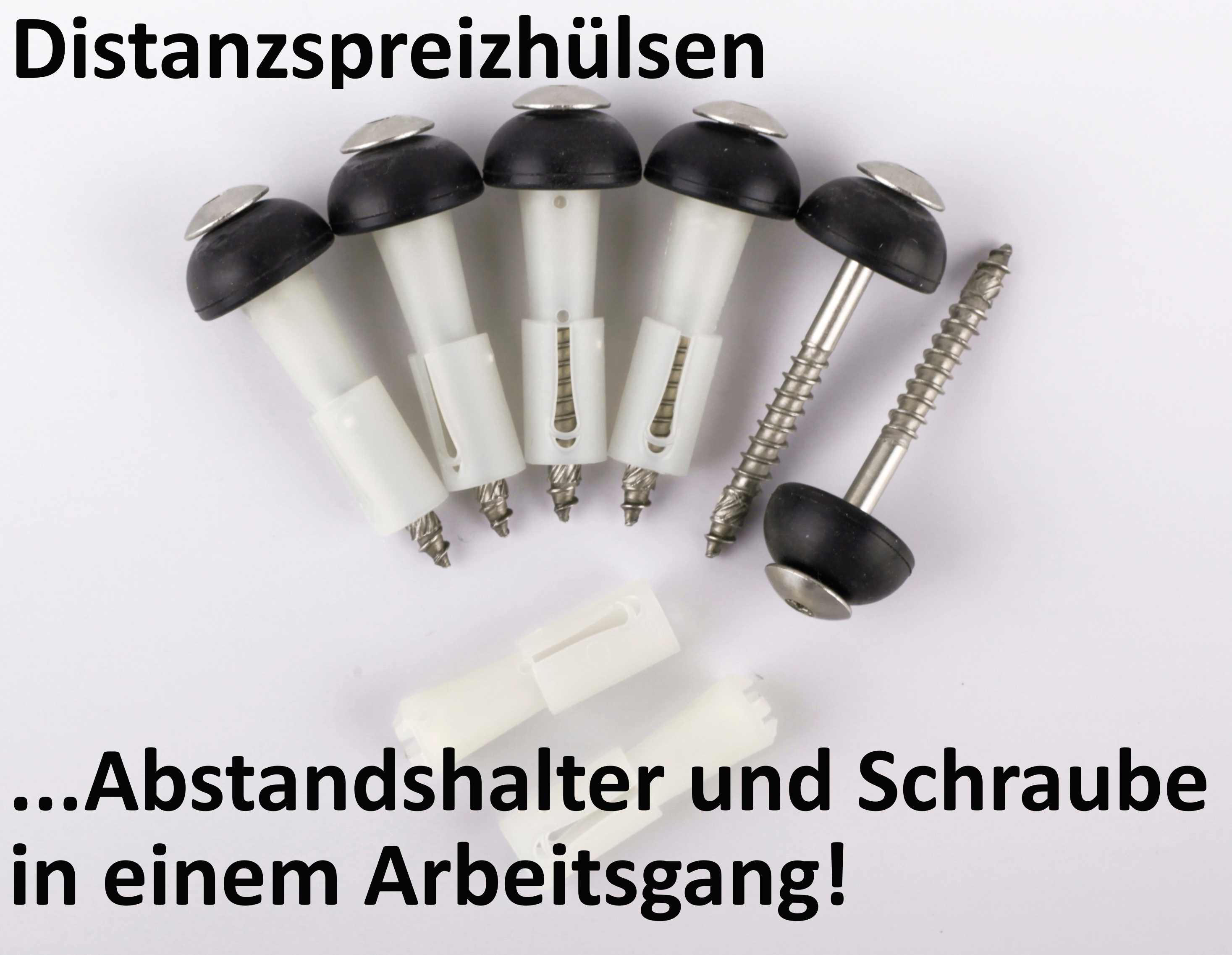 Foto Distanzspreizhülse zur Befestigung Lichtplatten PC und PVC