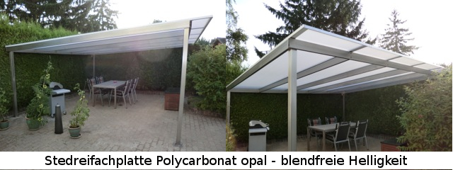 Überdachung Terrasse Lichtplatte Stegplattendach Sonnenschutz