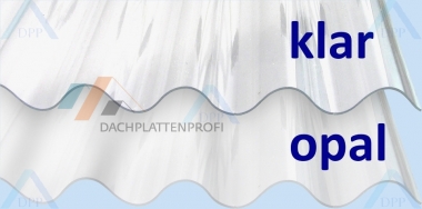 Lichtplatten PC Wellenprofil opal-Sonnenschutz 