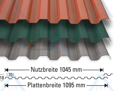 Lichtplatten PVC 1.2 mm Trapezprofil farbig 